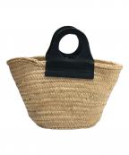 HEREUヘリュー）の古着「CABAS-ハンドバッグ」｜ブラック×ベージュ