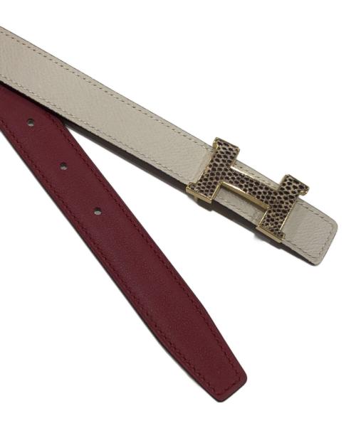 HERMES（エルメス）HERMES (エルメス) Ｈベルト-ミニコンスタンス ゴールド×アイボリーの古着・服飾アイテム