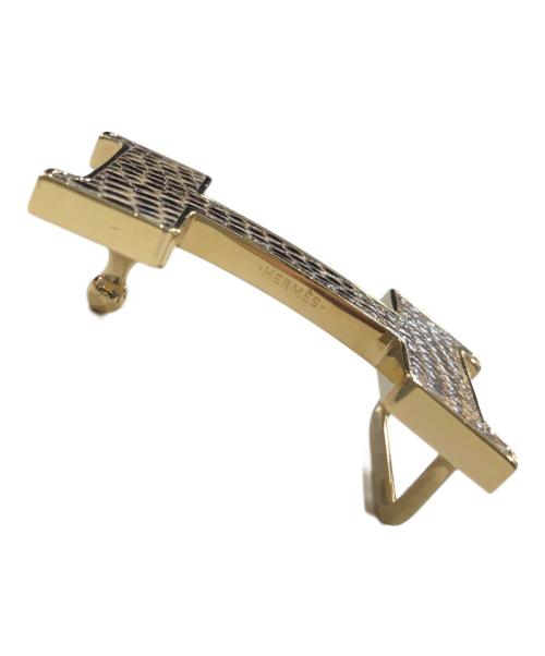 HERMES（エルメス）HERMES (エルメス) Ｈベルト-ミニコンスタンス ゴールド×アイボリーの古着・服飾アイテム