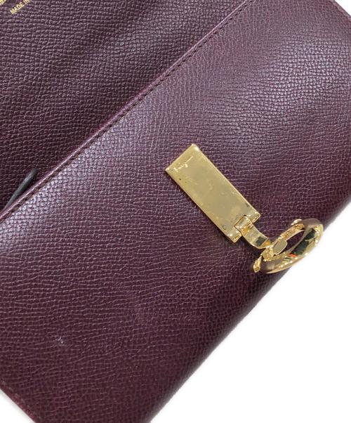 Salvatore Ferragamo（サルヴァトーレ フェラガモ）Salvatore Ferragamo (サルヴァトーレ フェラガモ) ガンチーニロングウォレット バーガンディーの古着・服飾アイテム