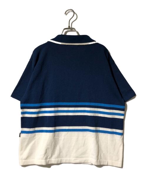 Cabaret Poval（キャバレーポバール）Cabaret Poval (キャバレーポバール) Stripe Skipper ホワイト×ブルー サイズ:Ｍの古着・服飾アイテム