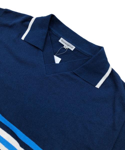 Cabaret Poval（キャバレーポバール）Cabaret Poval (キャバレーポバール) Stripe Skipper ホワイト×ブルー サイズ:Ｍの古着・服飾アイテム