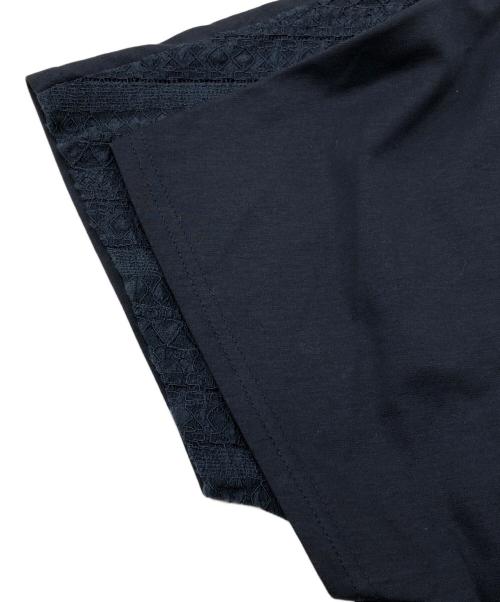 BEARDSLEY（ビアズリー）BEARDSLEY (ビアズリー) 後パッチワークカットソー ネイビー サイズ:FREEの古着・服飾アイテム