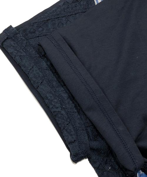 BEARDSLEY（ビアズリー）BEARDSLEY (ビアズリー) 後パッチワークカットソー ネイビー サイズ:FREEの古着・服飾アイテム