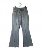 anuansアニュアンス）の古着「センターシームセミフレアデニム」｜ブルー