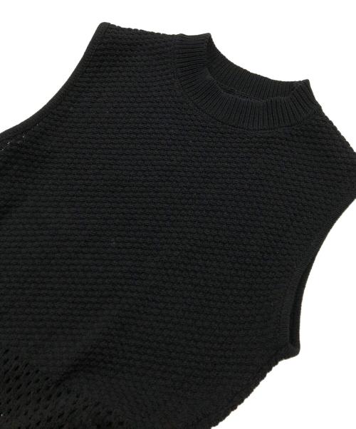 anuans（アニュアンス）anuans (アニュアンス) クロシェニットマーメイドワンピース ブラック サイズ:Sの古着・服飾アイテム