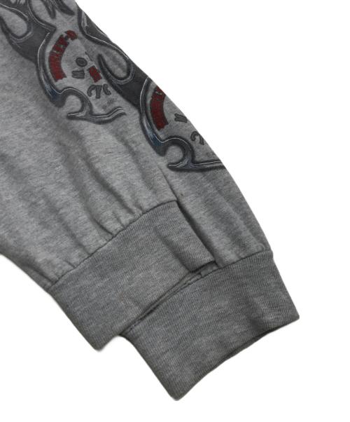 HARLEY-DAVIDSON（ハーレーダビッドソン）HARLEY-DAVIDSON (ハーレーダビッドソン) ファイヤーパターンカットソー グレー サイズ:Mの古着・服飾アイテム