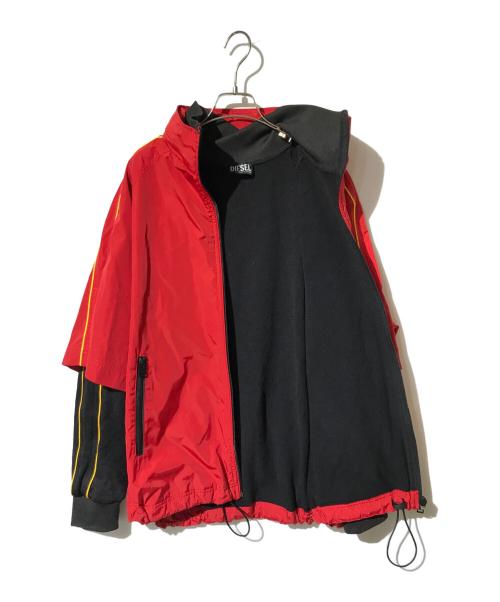 DIESEL（ディーゼル）DIESEL (ディーゼル) ナイロンジャケット レッド サイズ:ＸＬの古着・服飾アイテム