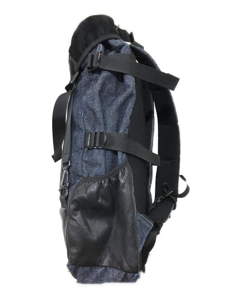 DECADE（ディケイド）DECADE (ディケイド) DELAY (ディレイ) 切替 デニム バックパック ネイビーの古着・服飾アイテム