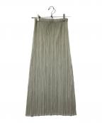 PLEATS PLEASEプリーツプリーズ）の古着「プリーツスカート」｜ベージュ