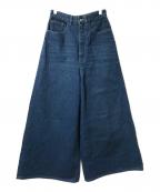 MM6 Maison Margielaエムエムシックスメゾンマルジェラ）の古着「ワイドデニムパンツ」｜ブルー
