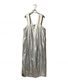 HeRIN.CYE（ヘリンドットサイ）の古着「Leather like long dress」｜シルバー