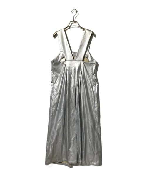 HeRIN.CYE（ヘリンドットサイ）HeRIN.CYE (ヘリンドットサイ) Leather like long dress シルバー サイズ:FREEの古着・服飾アイテム
