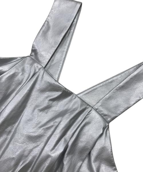 HeRIN.CYE（ヘリンドットサイ）HeRIN.CYE (ヘリンドットサイ) Leather like long dress シルバー サイズ:FREEの古着・服飾アイテム