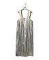 HeRIN.CYE（ヘリンドットサイ）の古着「Leather like long dress」｜シルバー