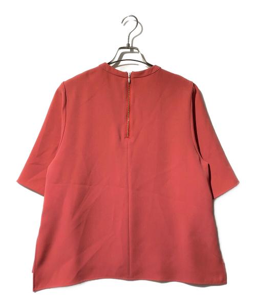 SOEJU（ソージュ）SOEJU (ソージュ) ジョーゼットバックリボンフレアスリーブブラウス レッド サイズ:Lの古着・服飾アイテム