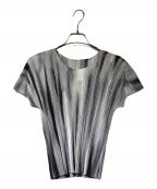 PLEATS PLEASEプリーツプリーズ）の古着「プリーツカットソー」｜ブルー×グレー