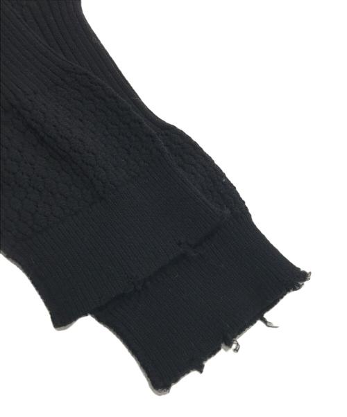 PERVERZE（パーバーズ）PERVERZE (パーバーズ) Patch Knit Top ブラック サイズ:Fの古着・服飾アイテム