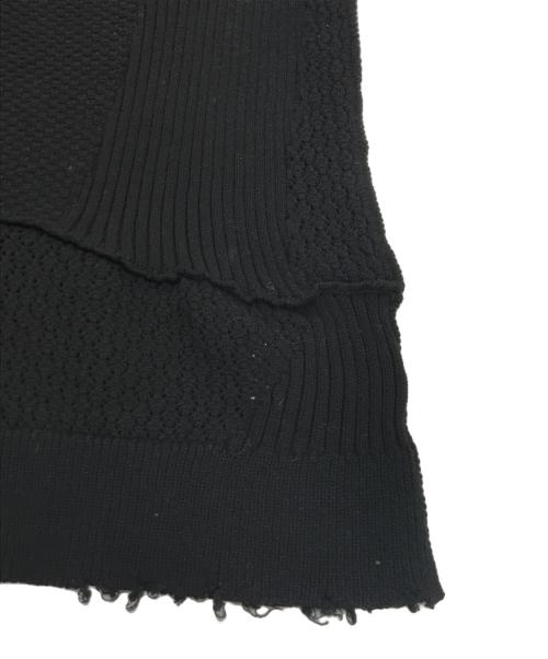 PERVERZE（パーバーズ）PERVERZE (パーバーズ) Patch Knit Top ブラック サイズ:Fの古着・服飾アイテム