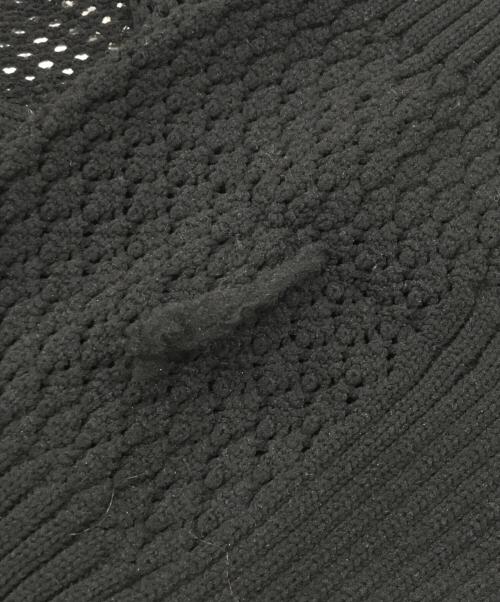 PERVERZE（パーバーズ）PERVERZE (パーバーズ) Patch Knit Top ブラック サイズ:Fの古着・服飾アイテム