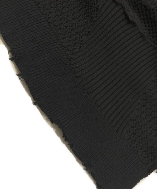 PERVERZE（パーバーズ）PERVERZE (パーバーズ) Patch Knit Top ブラック サイズ:Fの古着・服飾アイテム