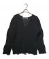 PERVERZE（パーバーズ）の古着「Patch Knit Top」｜ブラック
