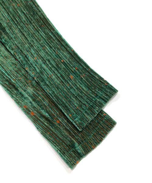 ISSEY MIYAKE FETE（イッセイミヤケフェット）ISSEY MIYAKE FETE (イッセイミヤケフェット) プリーツテーラードジャケット ベージュ×グリーン サイズ:03の古着・服飾アイテム