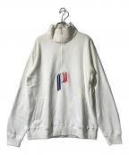 Cabaret Povalキャバレーポバール）の古着「ハーフジップスウェット」｜ホワイト