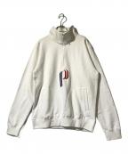 CAB POVALキャバレー ポヴァール）の古着「ハーフジップスウェット」｜ホワイト