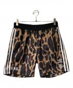 adidas×NEIGHBORHOODアディダス×ネイバーフッド）の古着「レオパードショートパンツ」｜ブラック