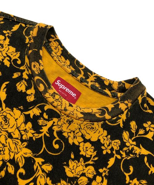 SUPREME（シュプリーム）SUPREME (シュプリーム) Small box logo tee black floral オレンジ サイズ:Mの古着・服飾アイテム