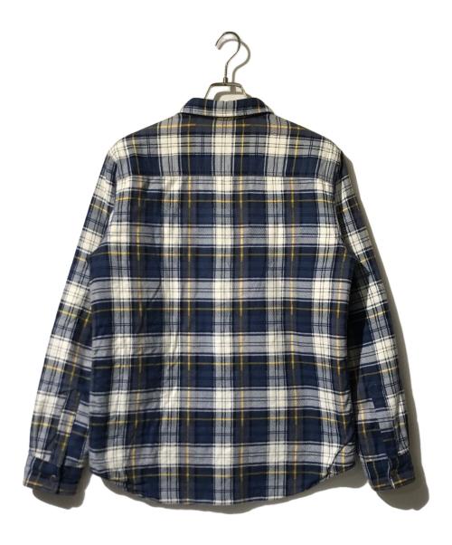 SUPREME（シュプリーム）SUPREME (シュプリーム) faux shearling lined flannel シャツ ネイビー サイズ:Mの古着・服飾アイテム