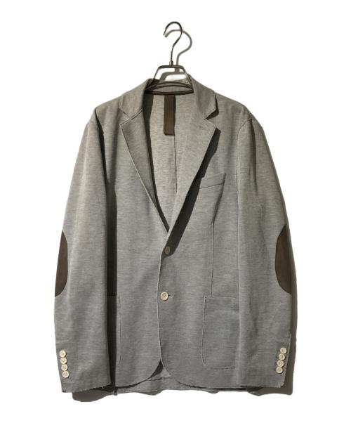eleventy（イレブンティ）eleventy (イレブンティ) エルボーパッチテーラードジャケット グレー サイズ:46の古着・服飾アイテム