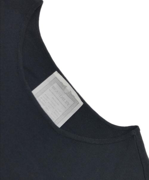 BEARDSLEY（ビアズリー）BEARDSLEY (ビアズリー) ノースリーブレース切替ニット ブラック サイズ:Fの古着・服飾アイテム
