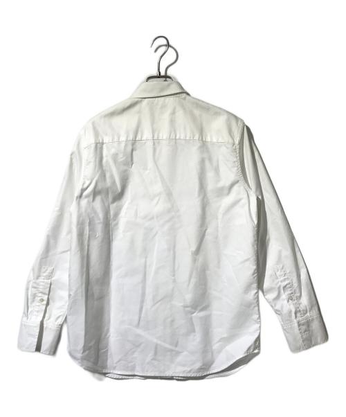 maison kitsune（メゾンキツネ）maison kitsune (メゾンキツネ) TRICOLOR FOX PATCH CLASSIC SHIRT　（トリコロール　フォックス　パッチ　クラシック　シャツ） ホワイト サイズ:34の古着・服飾アイテム