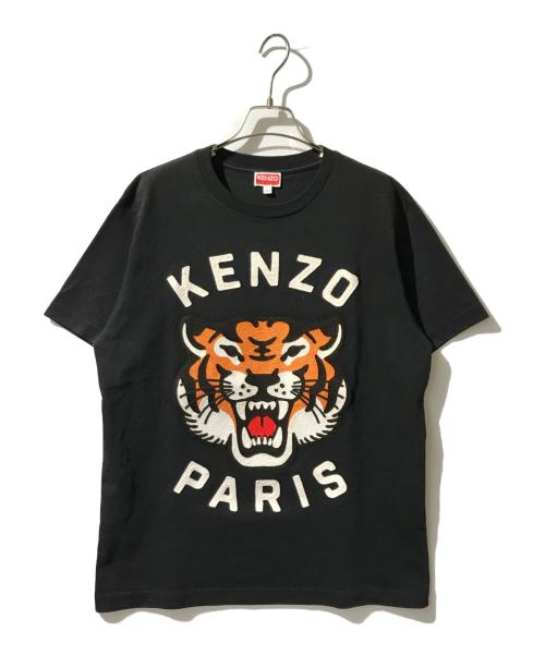 KENZO（ケンゾー）KENZO (ケンゾー) Lucky Tigerオーバーサイズ エンブロイダリー Tシャツ ブラック サイズ:XXSの古着・服飾アイテム