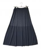 theoryセオリー）の古着「ランダムプリーツシアースカート」｜ネイビー