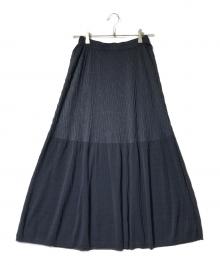 theory（セオリー）の古着「ランダムプリーツシアースカート」｜ネイビー