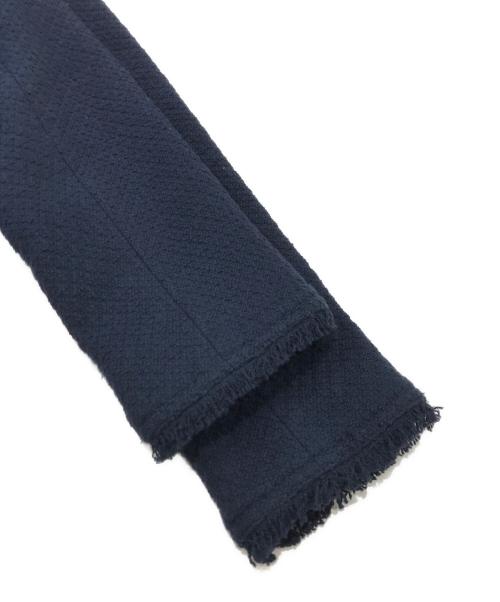 theory（セオリー）theory (セオリー) BASKT.TWEED CREWNECK.COAT　（バスケット　ツイード　クラウンネック　コート） ネイビー サイズ:Pの古着・服飾アイテム