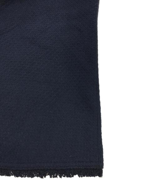 theory（セオリー）theory (セオリー) BASKT.TWEED CREWNECK.COAT　（バスケット　ツイード　クラウンネック　コート） ネイビー サイズ:Pの古着・服飾アイテム