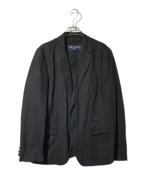 COMME des GARCONS HOMME（コムデギャルソン オム）COMME des GARCONS HOMME (コムデギャルソン オム) リネンテーラードジャケット ブラック サイズ:SSの古着・服飾アイテム