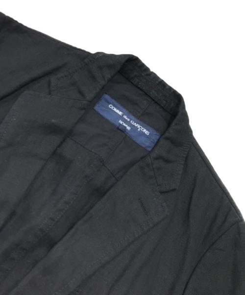 COMME des GARCONS HOMME（コムデギャルソン オム）COMME des GARCONS HOMME (コムデギャルソン オム) リネンテーラードジャケット ブラック サイズ:SSの古着・服飾アイテム