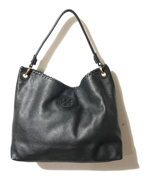 TORY BURCH（トリーバーチ）TORY BURCH (トリーバーチ) レザートートバッグ ブラックの古着・服飾アイテム