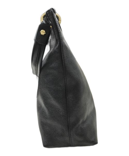 TORY BURCH（トリーバーチ）TORY BURCH (トリーバーチ) レザートートバッグ ブラックの古着・服飾アイテム