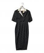 Tnewtiesトゥエンティーズ）の古着「ジェシカの陰謀 ダブルブレストストライプパターンドレス」｜ブラック