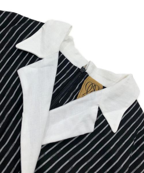Tnewties（トゥエンティーズ）Tnewties (トゥエンティーズ) ジェシカの陰謀 ダブルブレストストライプパターンドレス ブラック サイズ:Lの古着・服飾アイテム