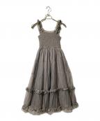 Treat Urselfトリートユアセルフ）の古着「キャミソールドットワンピース」｜グレー
