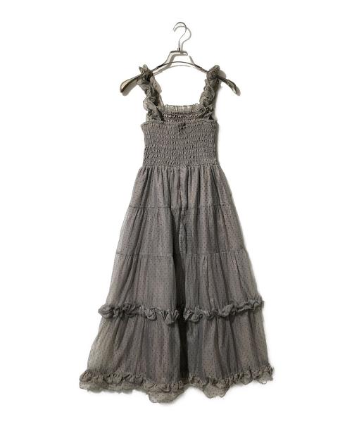 Treat Urself（トリートユアセルフ）Treat Urself (トリートユアセルフ) キャミソールドットワンピース グレー サイズ:Fの古着・服飾アイテム