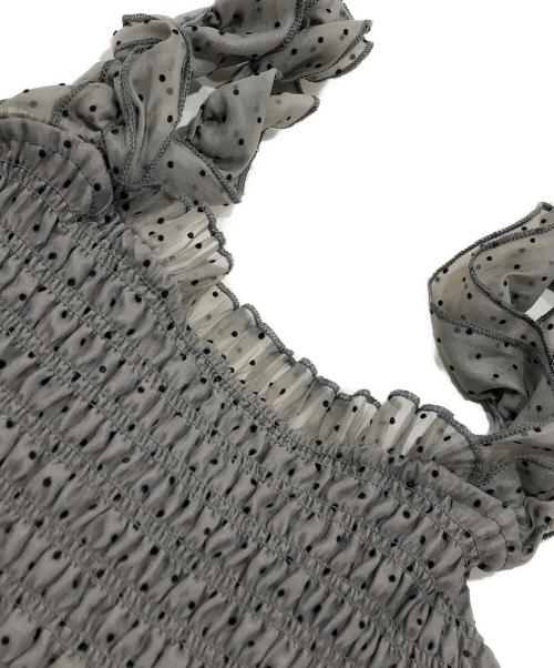 Treat Urself（トリートユアセルフ）Treat Urself (トリートユアセルフ) キャミソールドットワンピース グレー サイズ:Fの古着・服飾アイテム