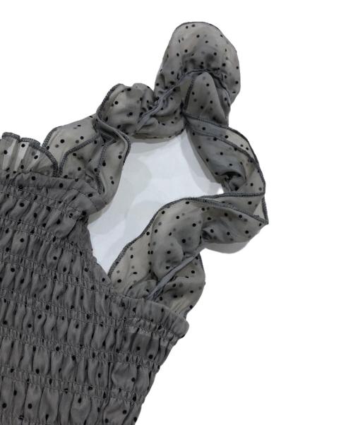 Treat Urself（トリートユアセルフ）Treat Urself (トリートユアセルフ) キャミソールドットワンピース グレー サイズ:Fの古着・服飾アイテム